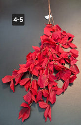 Ramură artificială cu frunze roșii, decor elegant - 102cm